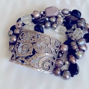 Silpada Multi-Color/Multi-strand Freshwater Pearl Bracelet B1797